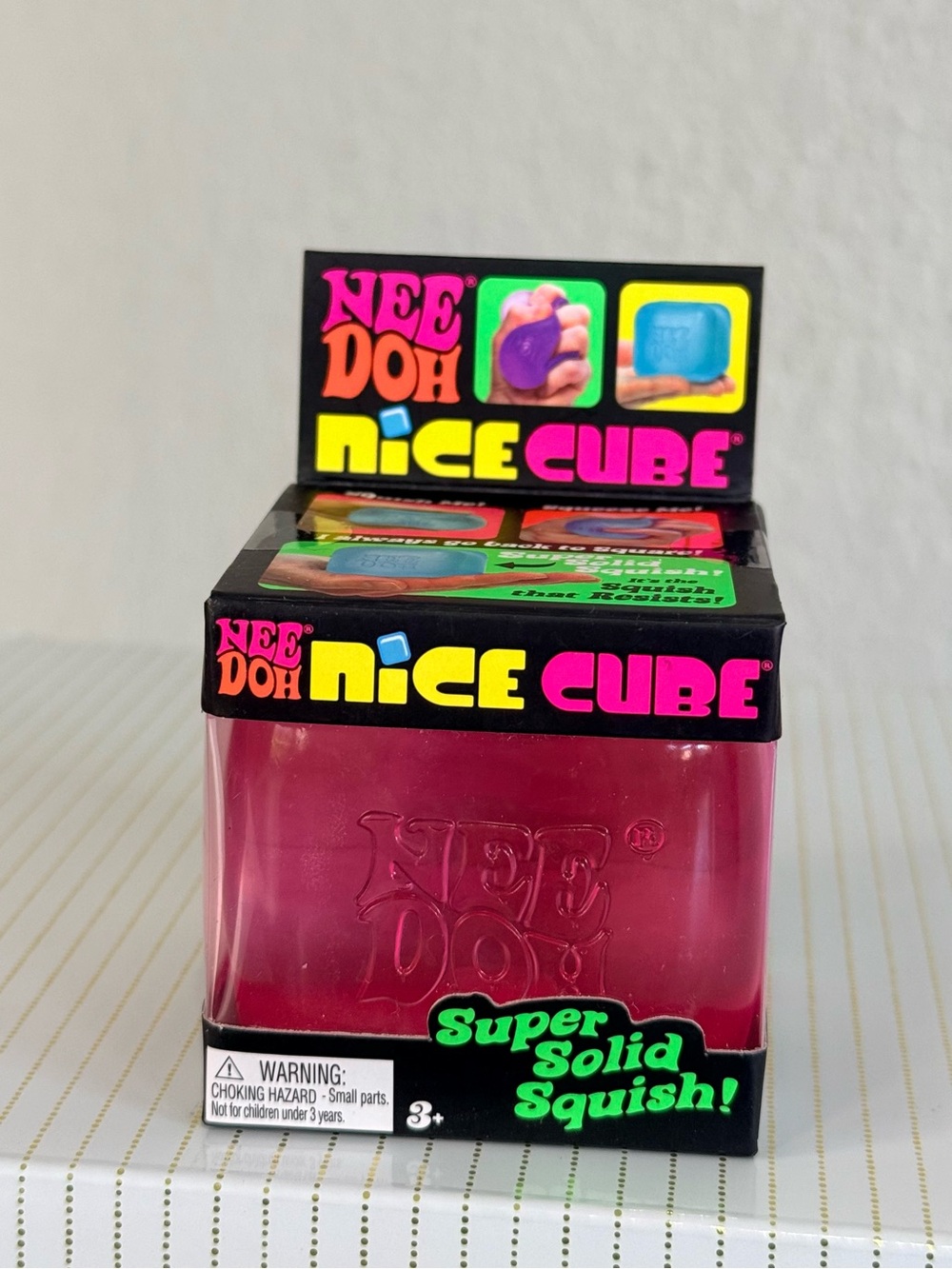 🔥 HOT PINK NeeDoh Nice Cube NIB Super Solid Squish IN HAND & SHIPS FAST! 🔥